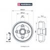 MARSHALL M1900900 Барабан тормозной Daewoo Matiz 98-; Chevrolet Spark (M200) Marshall