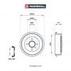 MARSHALL M1900901 Барабан тормозной Daewoo Nexia; Chevrolet Lanos; ZAZ Sens, Chance без ступицы Marshall