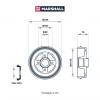 MARSHALL M1900902 Барабан тормозной Renault Logan 04-, Sandero 07-, Symbol 08- D=203 мм (+ABS) Marshall