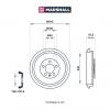 MARSHALL M1900904 M1900904_барабан тормозной задний!\ Skoda Octavia I 96&gt; / Roomster 06&gt;, VW Polo Sedan 09&gt;
