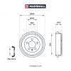 MARSHALL M1900905 M1900905_барабан тормозной задний!\ Skoda Fabia I-III 99&gt;, Seat Cordoba 02&gt; / Ibiza III, IV 02&gt;