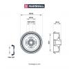 MARSHALL M1900906 Барабан тормозной Chevrolet Lanos со ступицей Marshall