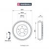 MARSHALL M1900907 M1900907_барабан тормозной задний!\ Ford Focus II 04&gt;