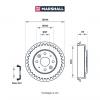 MARSHALL M1900911 M1900911_барабан тормозной задний!\ Kia Cerato I 01&gt; / Spectra I 04&gt; / Sephia I 95&gt; / Shuma I, II 96