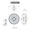 MARSHALL M1900912 M1900912_барабан тормозной задний!\ Ford Fiesta IV, V 95&gt; / Fusion 02&gt;, Mazda 2 I 03&gt;