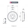 MARSHALL M1900914 M1900914_барабан тормозной задний!\ Skoda Rapid 12&gt;, VW Polo Sedan I, II 09&gt;