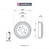 MARSHALL M1900915 M1900915_барабан тормозной задний!\ Chevrolet Aveo I 03&gt; / Spark III 10&gt;