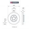 MARSHALL M2000400 M2000400_диск тормозной передн.!\ Ford C-Max 03&gt; / Focus II 04&gt;, Volvo C30 06&gt; / S40 II 04&gt; / V50 03