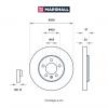 MARSHALL M2000403 M2000403_диск тормозной передн.!\ Skoda Fabia I-III 99&gt; / Octavia I 96&gt; / Rapid 12&gt;, VW Polo Sedan 1