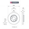 MARSHALL M2000405 M2000405_диск тормозной передн.!\ Lada Largus 12&gt;, Nissan Micra III, V 02&gt;, Renault Clio III 05&gt;