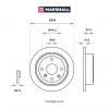 MARSHALL M2000406 Диск тормозной Chevrolet Lacetti 02- задний 257 x 10,5 Marshall