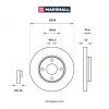 MARSHALL M2000409 M2000409_диск тормозной передн.!\ Ford Fiesta IV, V 95&gt; / Focus I 98&gt; / Fusion 02&gt;