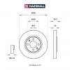 MARSHALL M2000411 M2000411_диск тормозной передн.!\ Citroen Berlingo I, II 98&gt; / C4 I, II 04&gt;, Peugeot 307 00&gt; / 308 0