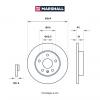 MARSHALL M2000412 M2000412_диск тормозной задн.!\ Opel Astra G, H 98&gt; / Zafira A, B 99&gt; / Meriva A, B 03&gt;