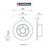 MARSHALL M2000413 M2000413_диск тормозной задн.!\ Audi 100 90&gt; / A6 94&gt;, Skoda Superb I 01&gt;, VW Passat 96&gt;