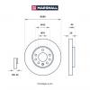 MARSHALL M2000415 M2000415_диск тормозной передн.!\ Opel Astra G, H 98&gt; / Zafira A, B 99&gt; / Opel Meriva A, B 03&gt;