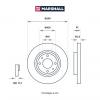 MARSHALL M2000417 Диск тормозной Lada Largus (-ABS) 12-; Renault Logan 04-, Sandero передний 259 х 20 вент. Marshall