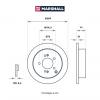 MARSHALL M2000418 Диск тормозной Hyundai Tucson (JM) 04-, ix35 09-; Kia Sportage (JE, KM, SL) 04- (4WD) задний Marshal