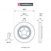 MARSHALL M2000422 Диск тормозной Nissan Qashqai (J10) 07-13, X-Trail (T31) 07-15 передний 296 x 26 Marshall