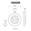 MARSHALL M2000423 Диск тормозной Toyota Camry (V40, V50) 06-, RAV 4 III 05-12 передний вентилируемый 296 x 28 Marshall