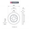 MARSHALL M2000427 Диск тормозной Nissan Almera (N16, Classic) 00-12, Primera 90-02, Wingroad 99- передний Marshall
