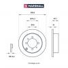 MARSHALL M2000428 M2000428_диск тормозной задн.!\ Mitsubishi Galant VII, VIII 92&gt; / Lancer IX 03&gt; / Space Runner I 91&gt;