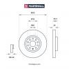 MARSHALL M2000429 Диск тормозной VAG Octavia (1Z, 5E) 04-, Golf V-VII 03-, Passat 10-, Tiguan 07-18 передний Marshall