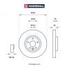 MARSHALL M2000430 Диск тормозной Ford Mondeo IV 07-; Volvo S60 10-, S80 06-; LR Freelander 2 06- передний 300 x 28 Mar