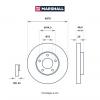 MARSHALL M2000431 M2000431_диск тормозной передн.!\ Mazda 3 I, II 03&gt; / 5 I, II 05&gt;