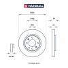 MARSHALL M2000436 Тормозной диск Peugeot 307 I 01- передн.
