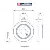 MARSHALL M2000438 Диск тормозной Nissan Tiida (C11) 04-, Cube (Z12) 07- задний Marshall
