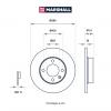 MARSHALL M2000440 Диск тормозной VAG Golf III, IV 92-, Caddy II 95- Passat (B3, B4) 88-; Chery Amulet передний Marshal