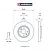 MARSHALL M2000441 Диск тормозной Renault Laguna I 95-, Megane I, II 96-, Kangoo I 00- передний Marshall