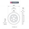 MARSHALL M2000451 Диск тормозной Mitsubishi Outlander 03-, Lancar 2.0 07-19; Citroen C-Crosser 08-12 передний Marshall