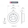 MARSHALL M2000453 M2000453_диск тормозной задний!\ Hyundai Sonata 2.0-2.7 98-01/Matrix 1.5-1.8i