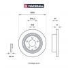 MARSHALL M2000458 M2000458_диск тормозной задн.!\ Nissan Qashqai I 07&gt; / Juke I 10&gt; / X-Trail I, II 01&gt;, Renault Koleo