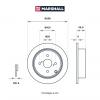 MARSHALL M2000459 Диск тормозной задний невентилируемый