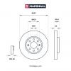 MARSHALL M2000460 Диск тормозной Opel Corsa D, E 06-; Fiat Punto (199) 05- передний 257 мм Marshall
