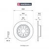 MARSHALL M2000467 M2000467_диск тормозной задн.!\ Skoda Octavia II 05&gt;, VW Golf V, VI 03&gt; / Passat 05&gt; / Tiguan 07&gt;