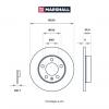 MARSHALL M2000477 M2000477_диск тормозной задн.!\ Skoda Fabia I-III 99&gt; / Octavia I 96&gt; / Rapid 12&gt;, VW Polo Sedan 10&gt;