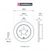MARSHALL M2000484 M2000484_диск тормозной задн.!\ Mitsubishi Outlander II 07&gt;, Citroen C-Crosser 07&gt;, Peugeot 4007 07&gt;