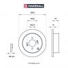 MARSHALL M2000487 Диск тормозной Hyundai Accent III (MC) 05-, Getz (TB) 02-; Kia Rio II (JB) 05- задний 262x10 Marshal