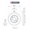 MARSHALL M2000488 Диск тормозной Renault Clio I, II 91-, Kangoo I 97-, Megane I 96- передний Marshall