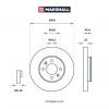 MARSHALL M2000489 Диск тормозной Hyundai Verna 06-, i20 08-15; Kia Rio II (JB) 05-11 передний 256 x 22 Marshall
