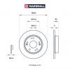 MARSHALL M2000493 M2000493_диск тормозной задний!\ Honda Civic VII 1.3/1.4/1.8/2.2CTDi 06&gt;