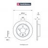 MARSHALL M2000498 Диск тормозной Mazda 3 (BK, BL) 03- задний Marshall