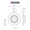 MARSHALL M2000500 Диск тормозной VAG Octavia II, III 04-, Yeti 09-, Golf V-VII 07-, Jetta 04- задний 272 x 10 Marshall