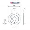 MARSHALL M2000503 Диск тормозной Kia Cerato (TD) 09-, Soul (AM) 09- задний Marshall