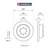 MARSHALL M2000508 M2000508_диск тормозной задн.!/ Iveco Daily I-VI 78- ориг. номер 1908773