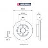 MARSHALL M2000509 Диск тормозной Nissan Almera (N16, Classic) 00-12, Primera 90-02, Wingroad 99- передний Marshall